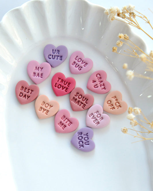Conversation Heart Valentines Clay Cutters