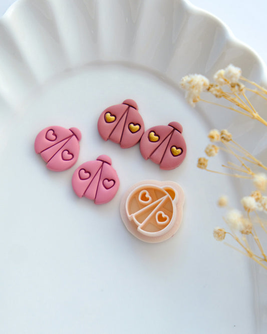 Love Lady Bug Valentines Clay Cutters