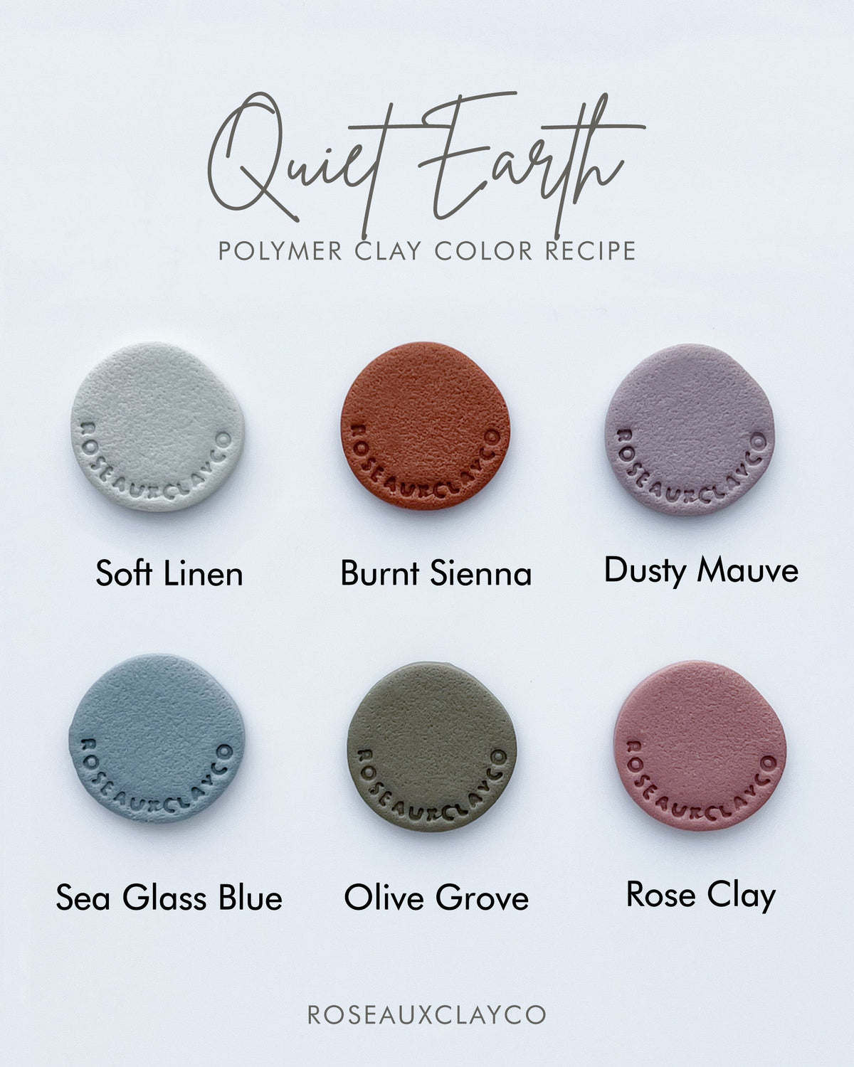 Quiet Earth Polymer Clay Color Recipe