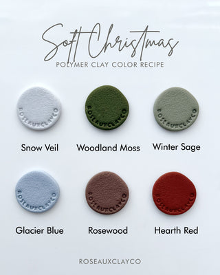 Soft Christmas Polymer Clay Color Recipe