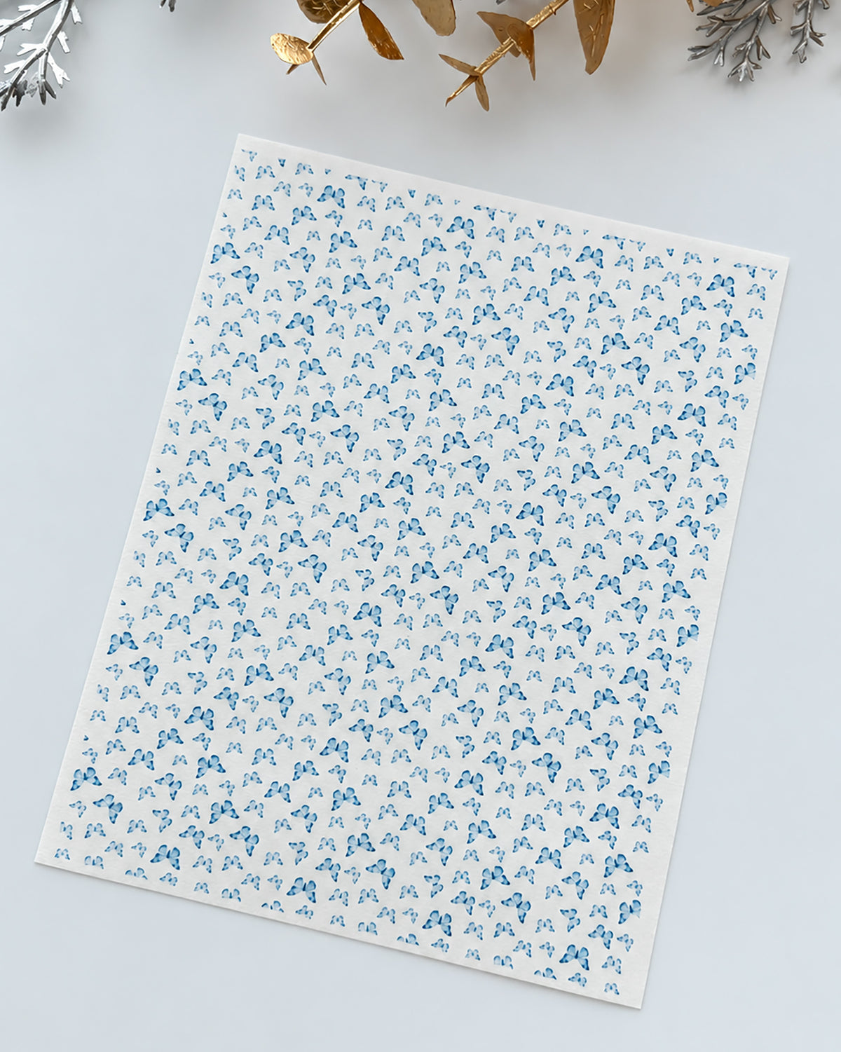 Blue Butterflies Polymer Clay Transfer Paper