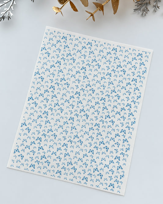 Blue Butterflies Polymer Clay Transfer Paper