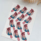 Patchwork Northern Cardinal Polymer Clay Transfer Paper & Matching Cutters