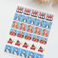 Christmas Postage Stamp Polymer Clay Transfer Paper & Matching Cutters