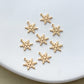 14K Gold Filled Snowflake Earring Charms