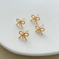 14K Gold Filled Twisted Bow Earring Posts with Loop