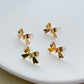 14K Gold Plated Bow Earring Posts