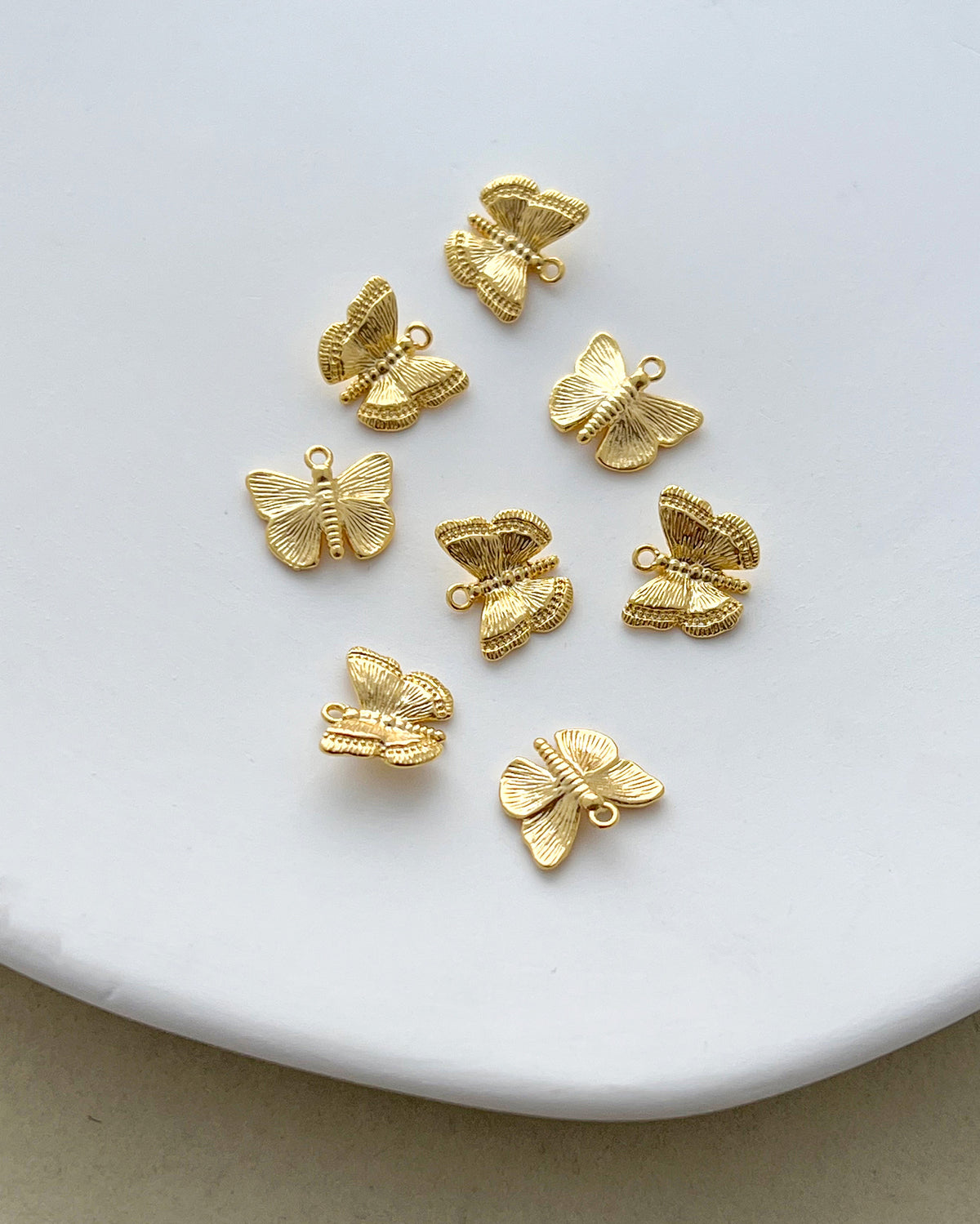 18K Gold Plated Butterfly Earring Charms