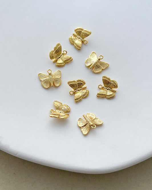 18K Gold Plated Butterfly Earring Charms