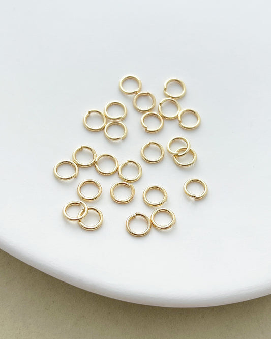 14k Gold Filled Open Jump Rings 6mm