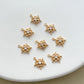 14K Gold Filled Zircon Snowflake Earring Charms
