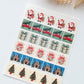 Christmas Postage Stamp Polymer Clay Transfer Sheet & Matching Cutters