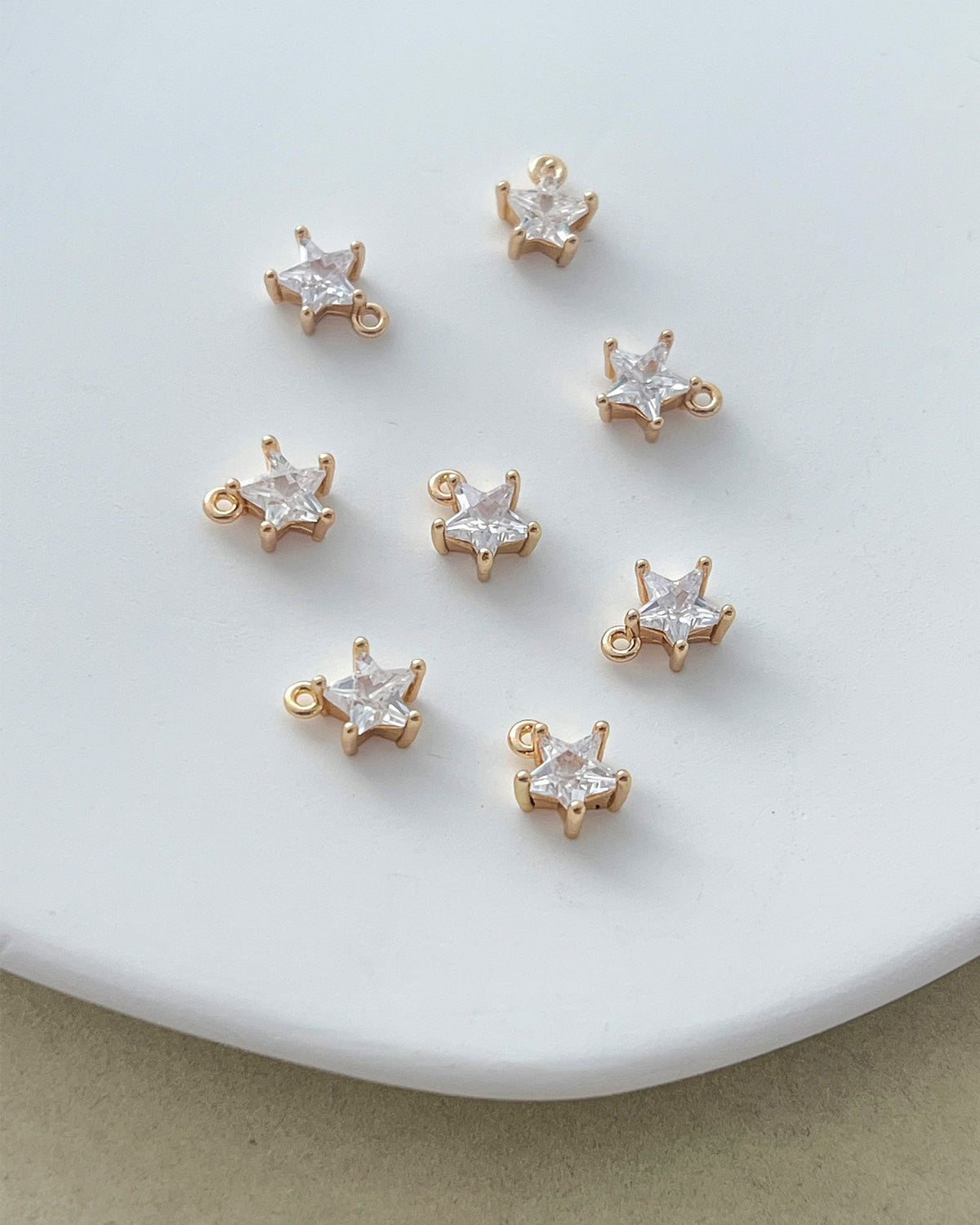 14K Gold Filled Zircon Star Earring Charms