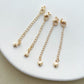 14K Gold Filled Heart & Star Charm Extender Chains with Lobster Clasps