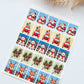 Winter Postage Stamp Polymer Clay Transfer Paper  & Matching Cutters
