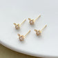 14K Gold Filled Zircon Star Earring Posts with Loop