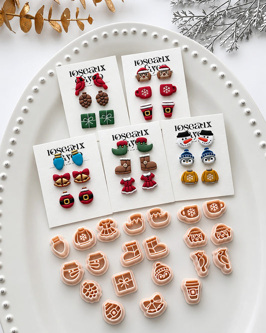Christmas Stud Polymer Clay Cutters