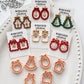 Christmas Bow Frames Polymer Clay Cutters