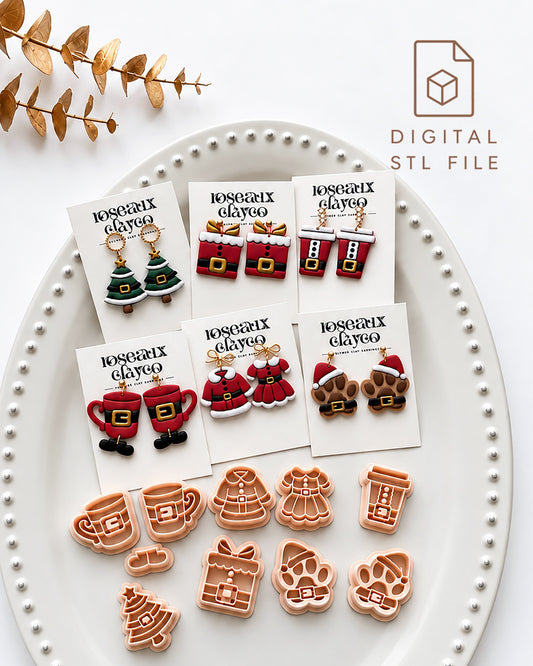 Christmas Santa Belt Inspired Polymer Clay Cutter STL Files