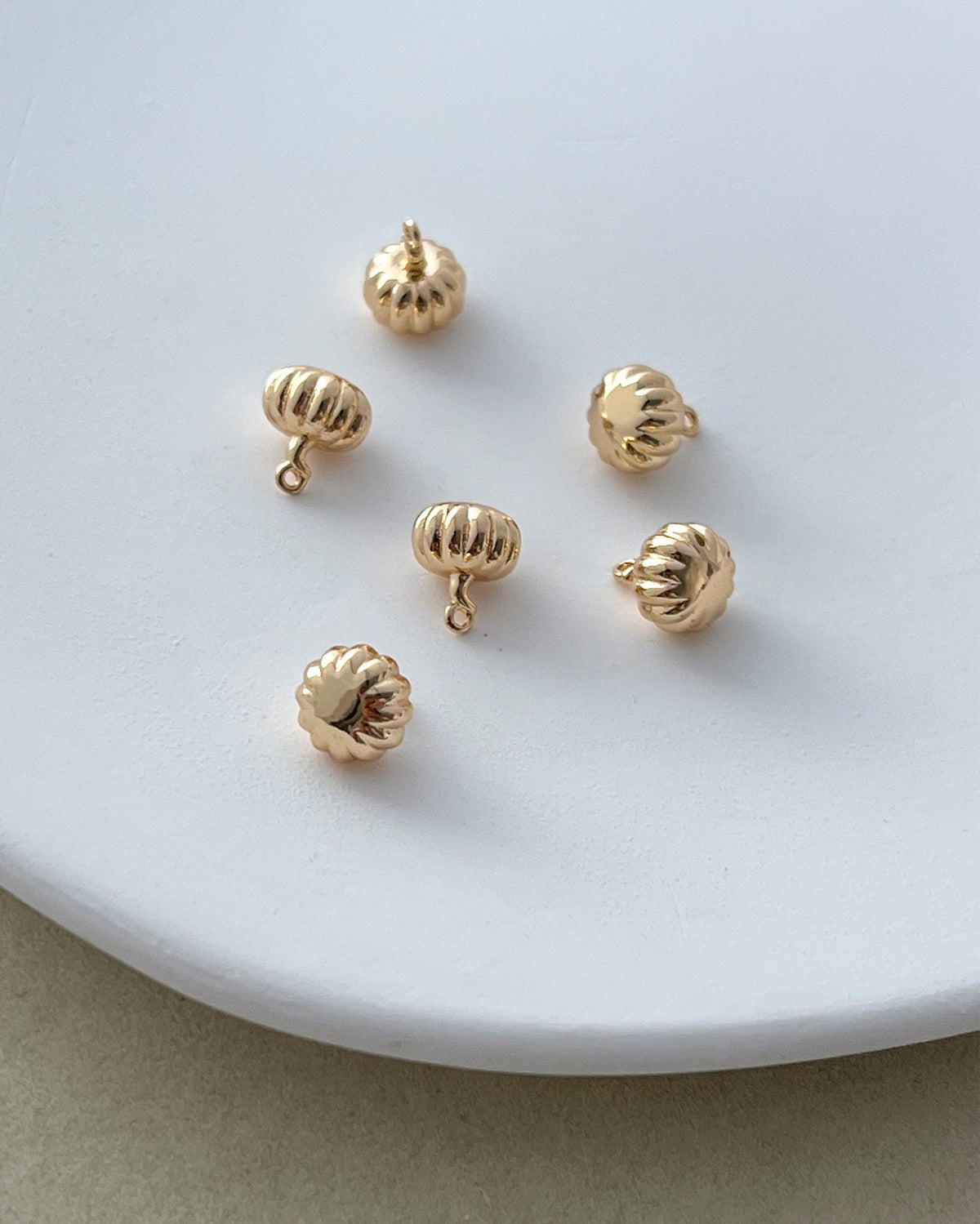 14K Gold Filled Pumpkin Earring Charms