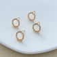 14K Gold Filled Zircon Wreath Earring Posts with Loop