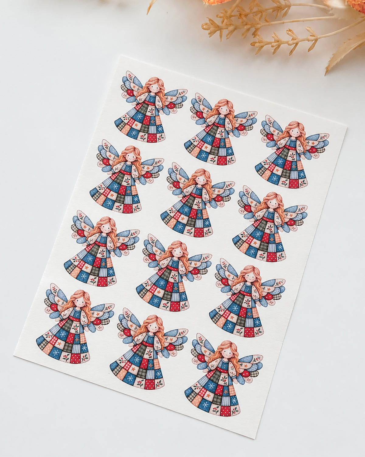 Patchwork Angel Polymer Clay Transfer Paper & Matching Cutter
