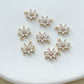 14K Gold Filled Zircon Snowflake Earring Charms