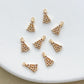 14K Gold Filled Zircon Christmas Tree Earring Charms