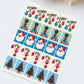 Winter Postage Stamp Polymer Clay Transfer Sheet & Matching Cutters