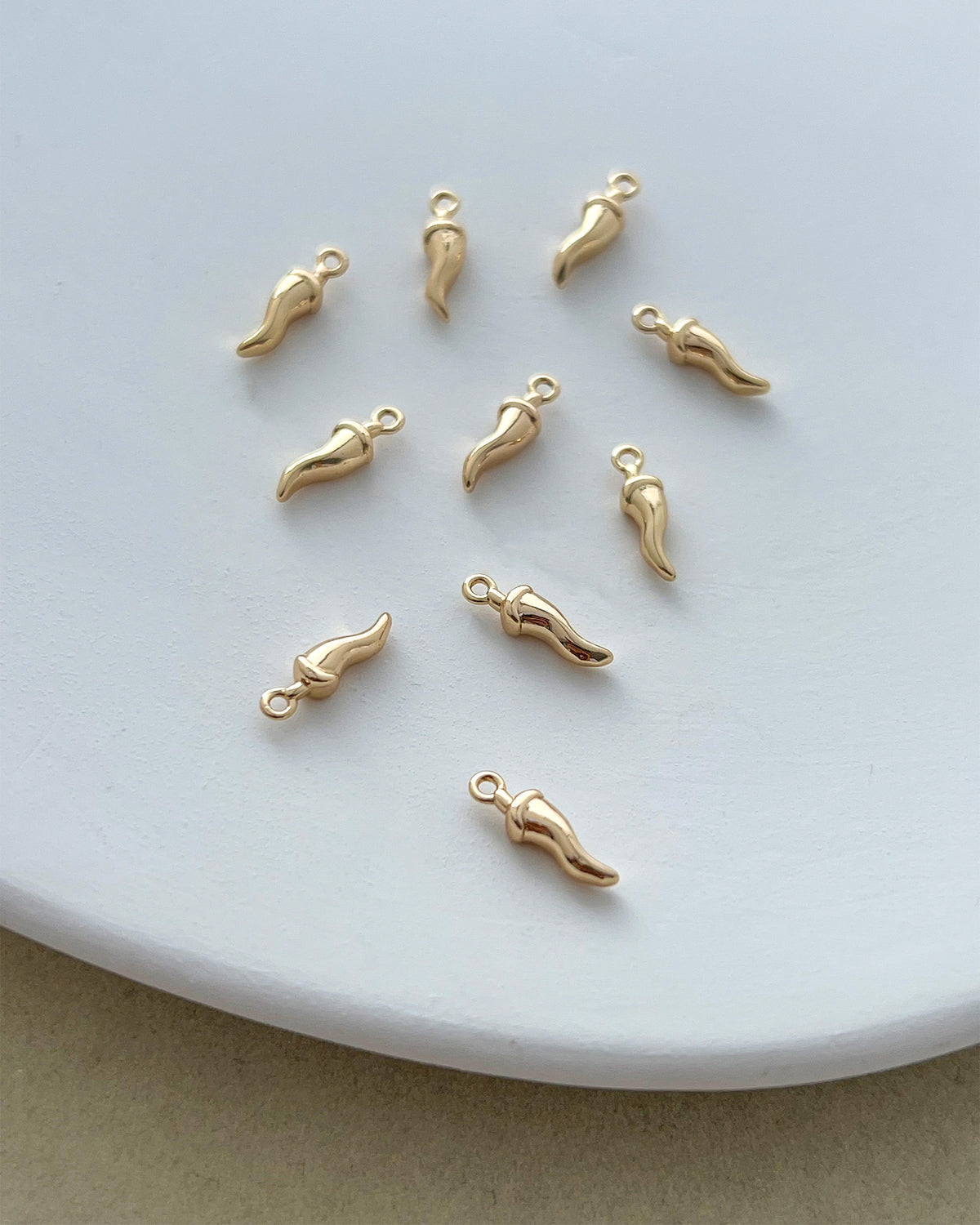 14K Gold Filled Chili Pepper Earring Charms