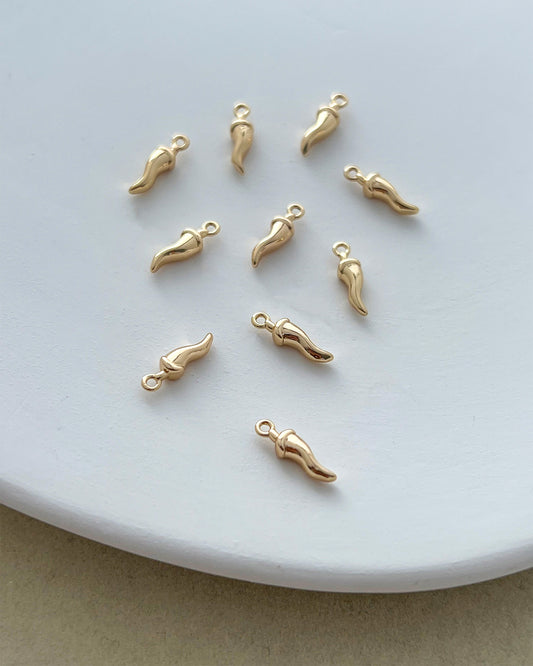 14K Gold Filled Chili Pepper Earring Charms