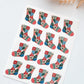 Patchwork Christmas Stocking Polymer Clay Transfer Paper & Matching Cutters