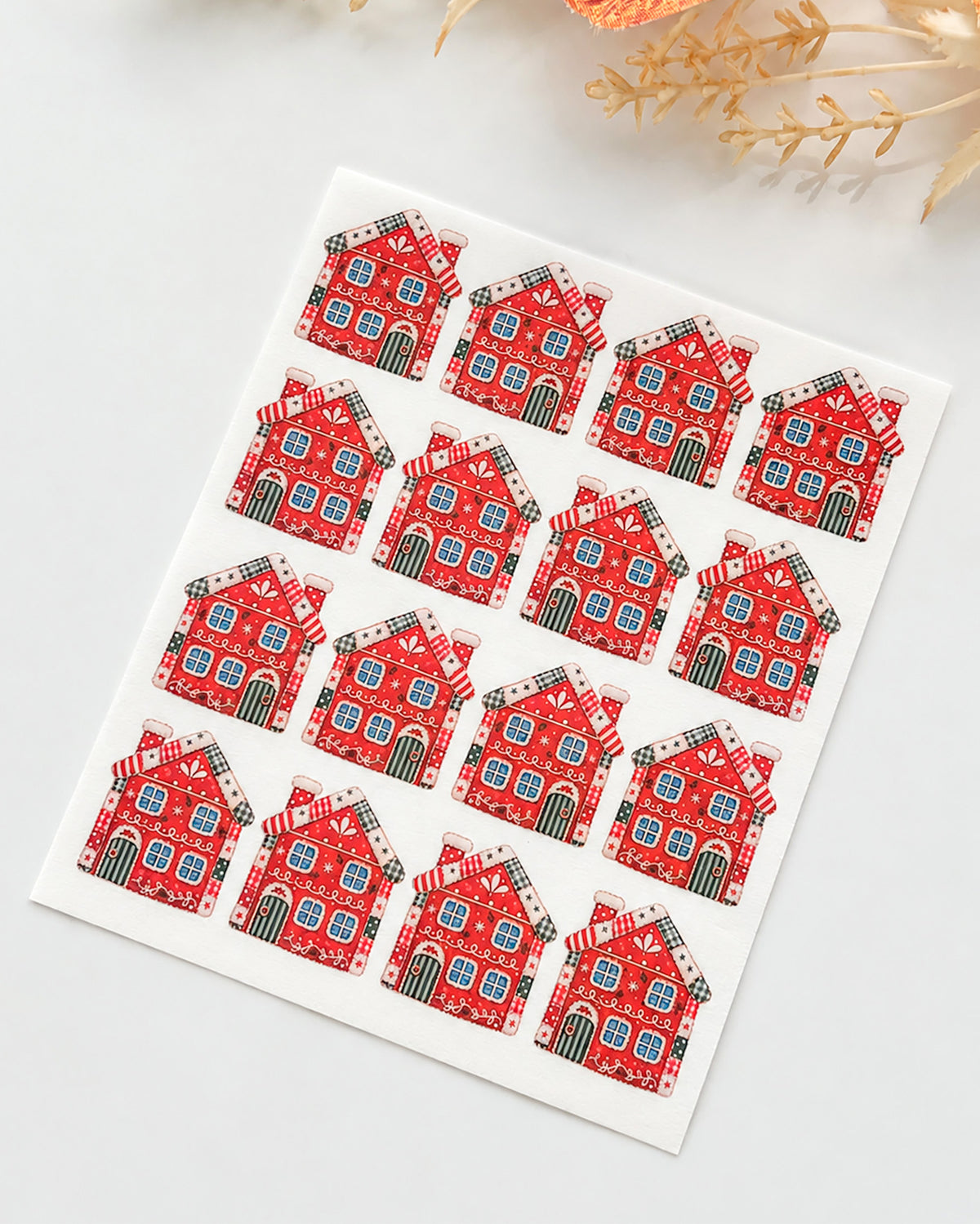 Patchwork Gingerbread House Polymer Clay Transfer Paper & Matching Cutters