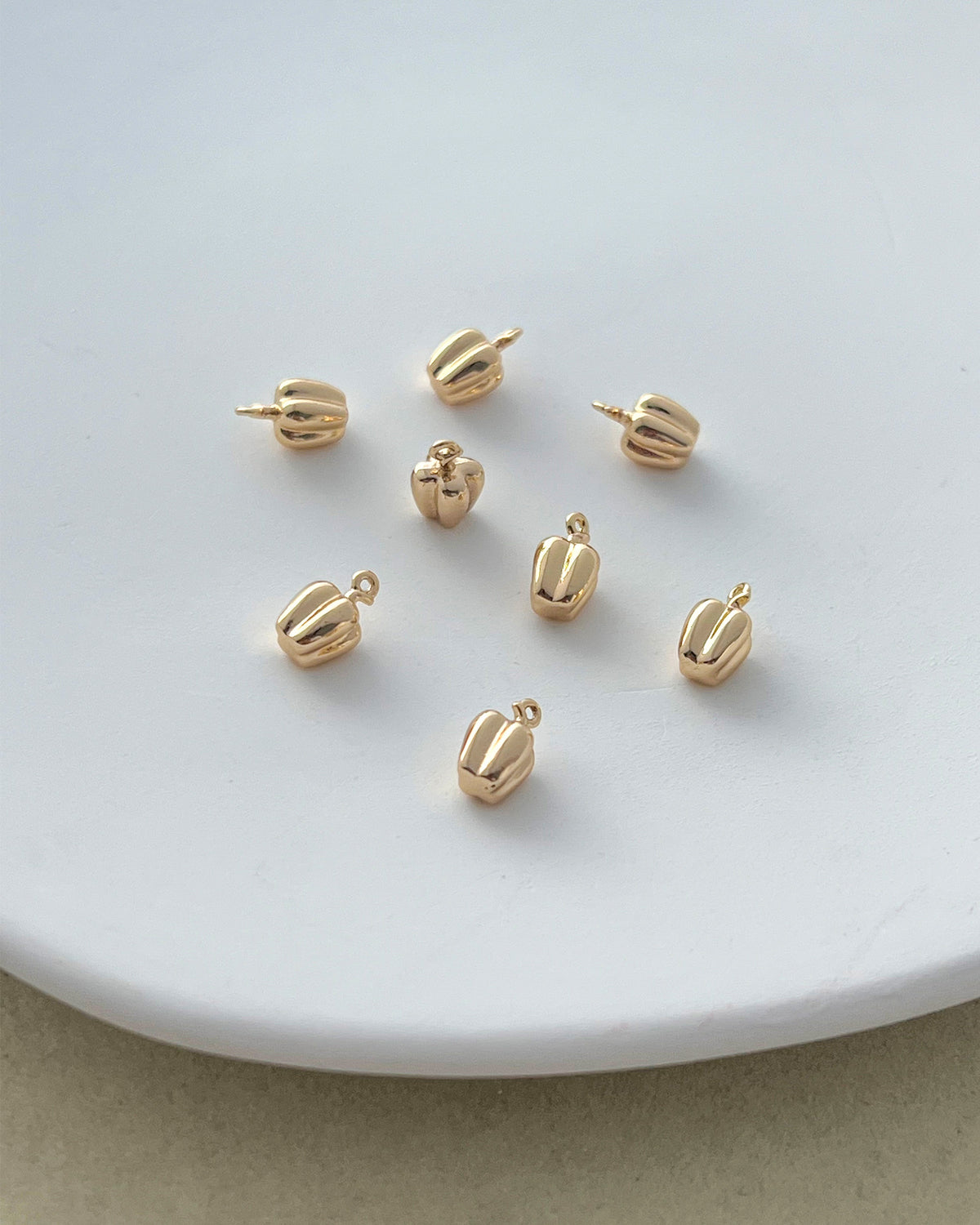 14K Gold Filled Bell Pepper Earring Charms