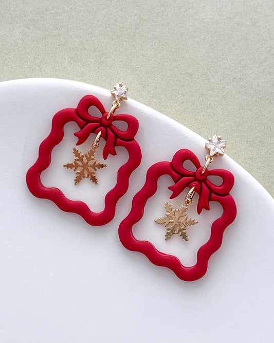 14K Gold Filled Snowflake Earring Charms