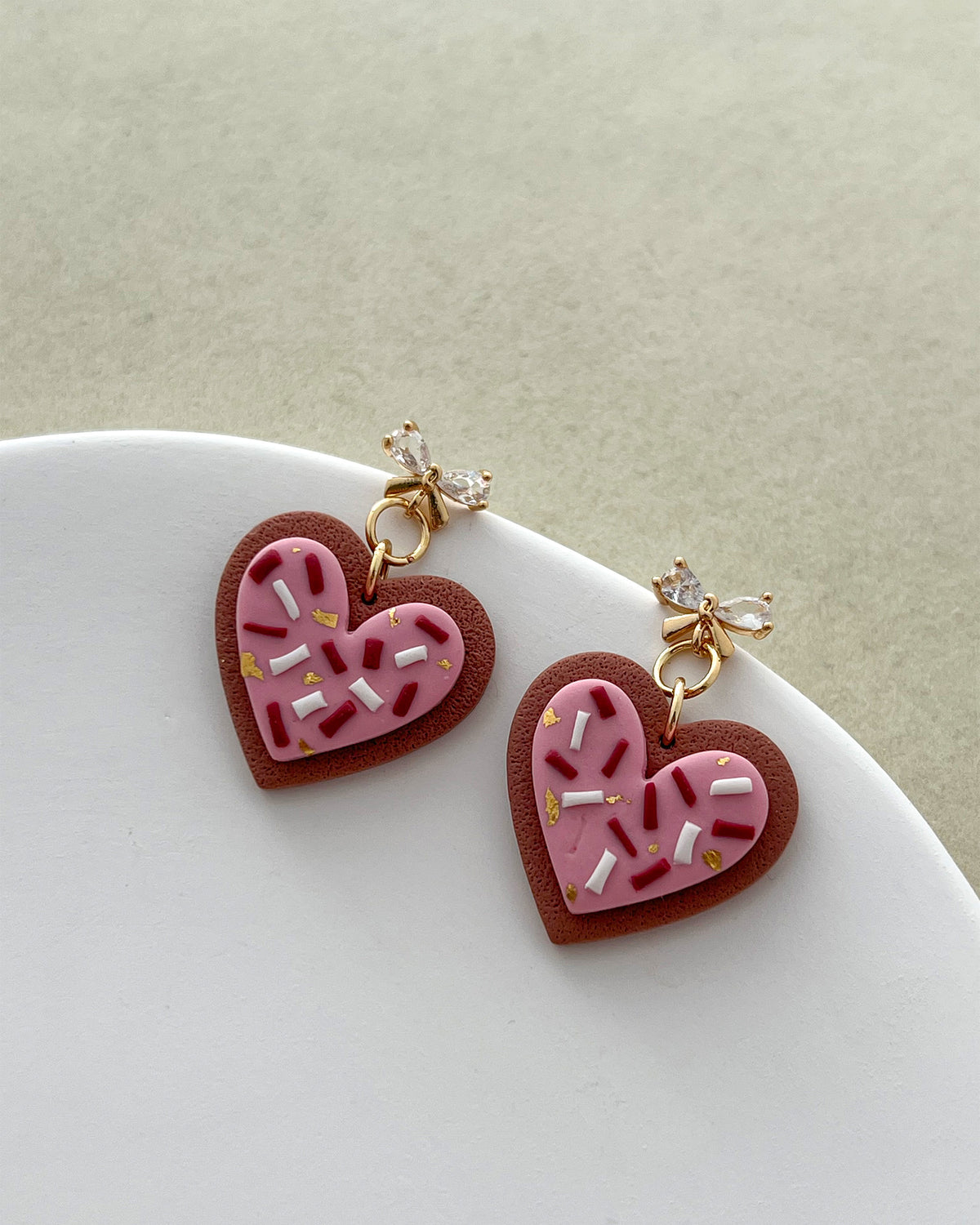 14K Gold Filled Zircon Bow Earring Posts with Loop