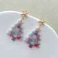 14K Gold Plated Zircon Snowflake Earring Posts with Loop