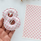 Pink Bow Trellis Polymer Clay Transfer Paper