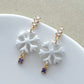 14K Gold Filled Triple Zircon Earring Posts with Loop