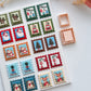 Winter Postage Stamp Polymer Clay Transfer Sheet & Matching Cutters