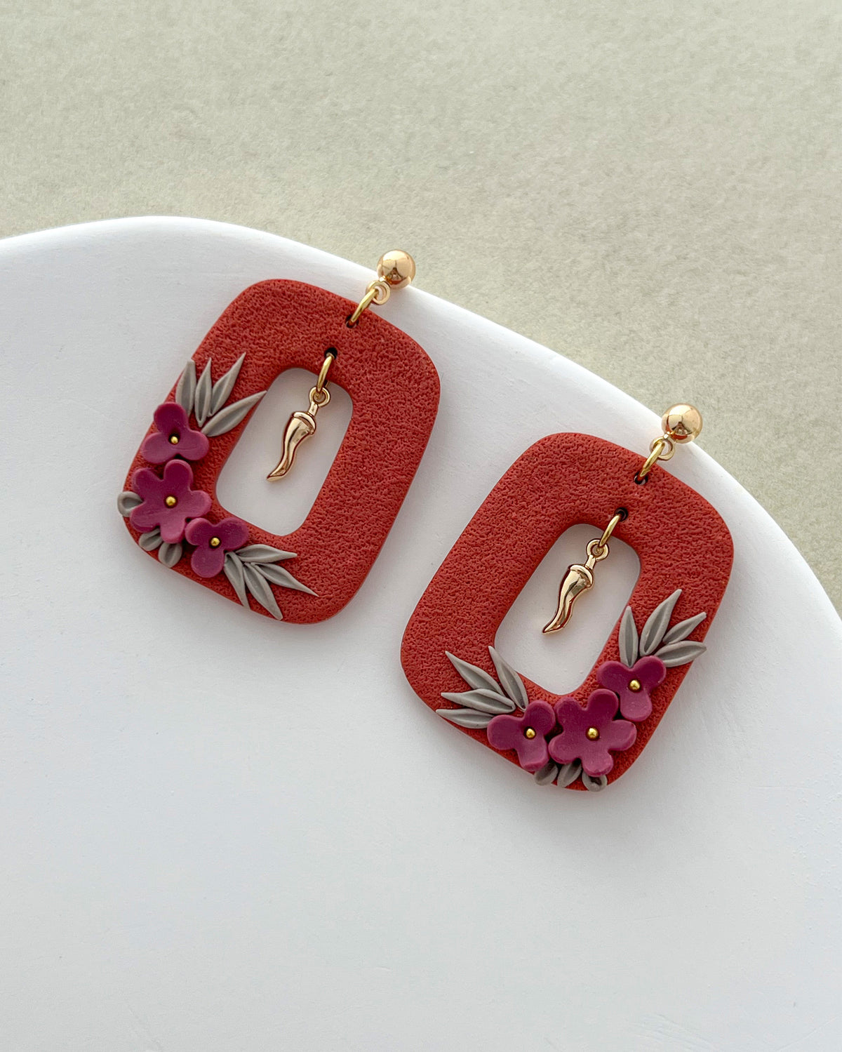14K Gold Filled Chili Pepper Earring Charms