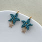 14K Gold Filled Zircon Starfish Earring Charms