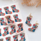 Patchwork Christmas Stocking Polymer Clay Transfer Paper & Matching Cutters