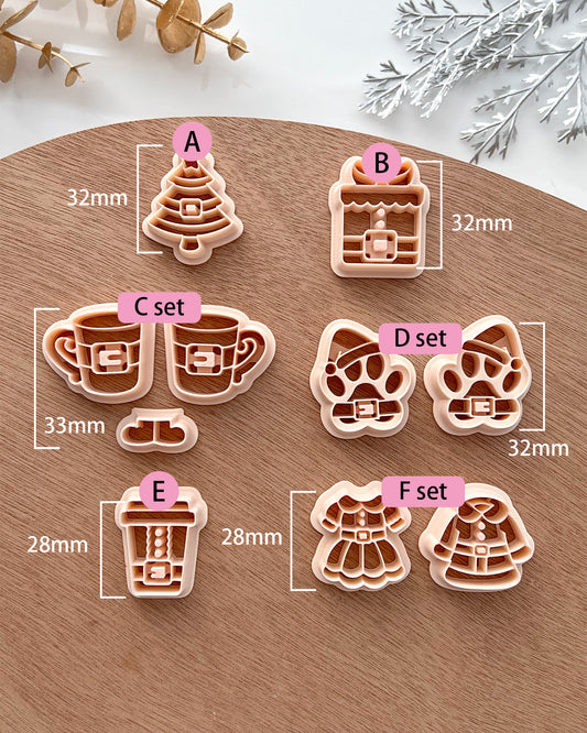Christmas Santa Belt Inspired Polymer Clay Cutter STL Files