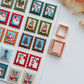 Winter Postage Stamp Polymer Clay Transfer Paper  & Matching Cutters