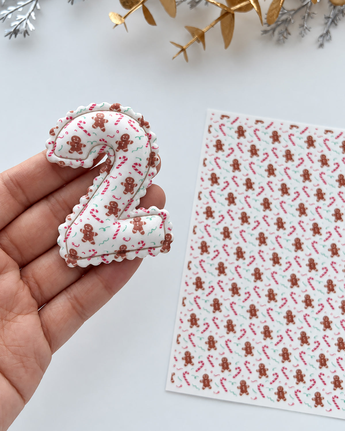 Gingerbread & Candy Canes Polymer Clay Transfer Paper
