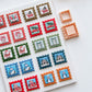 Christmas Postage Stamp Polymer Clay Transfer Paper & Matching Cutters