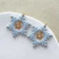 14K Gold Filled Zircon Snowflake Earring Charms