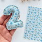 Blue Gingham Florals Polymer Clay Transfer Paper