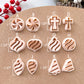 Christmas Ornaments Polymer Clay Cutters | Holiday Clay Earring Cutters Set for Jewelry Making